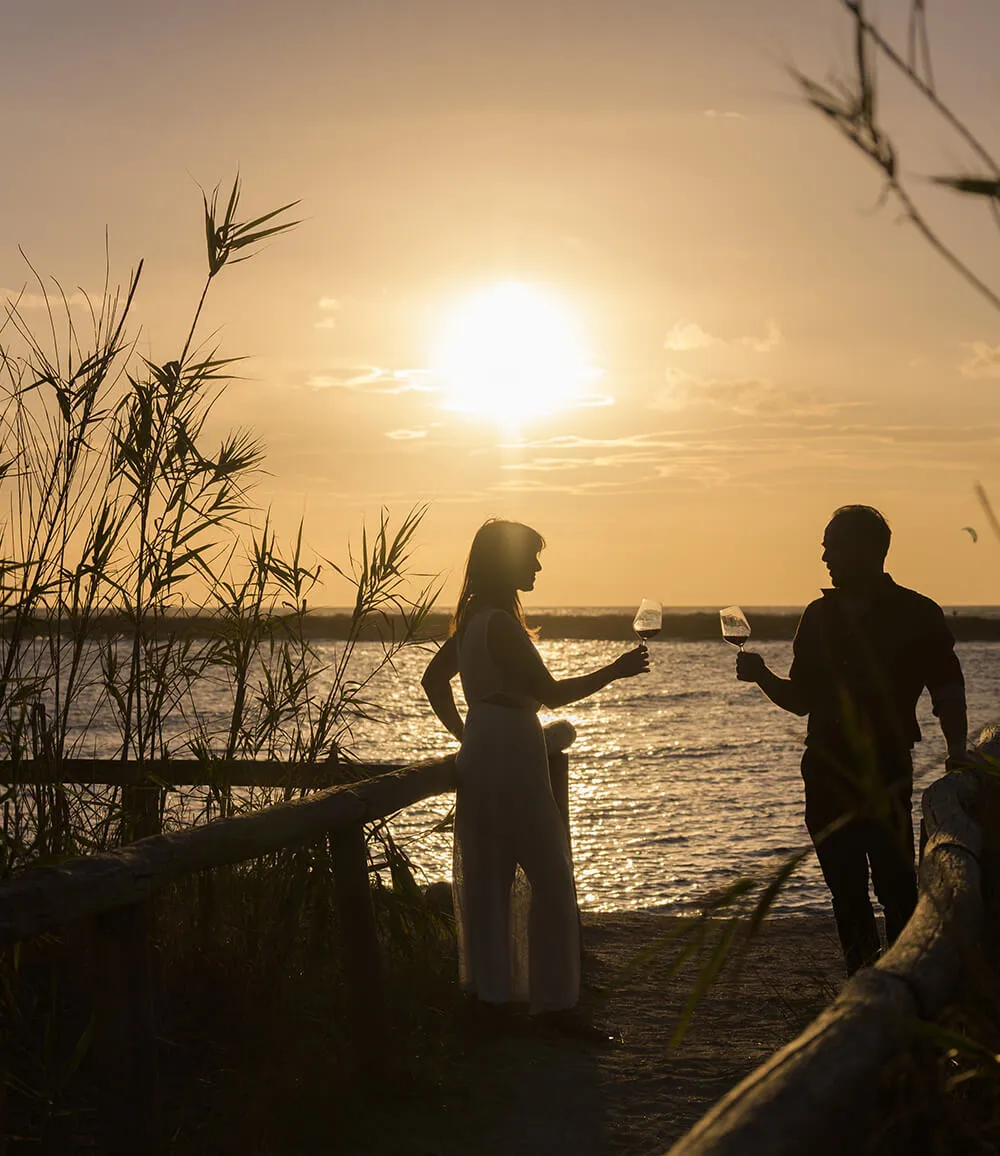 Brindisi al tramonto in tenuta Masso Antico - Schenk Italia